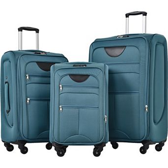 Merax Softside Luggage Expandable 3 pc Set Suitcase Softshell Lightweight Luggage