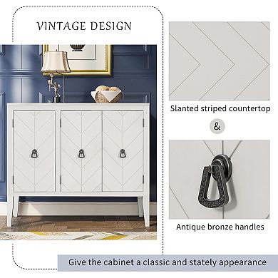 Merax Accent Storage Cabinet Wooden Cabinet