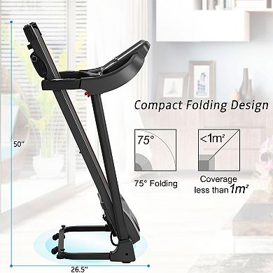 Merax Compact Easy Folding Treadmill Motorized Running Jogging Machine
