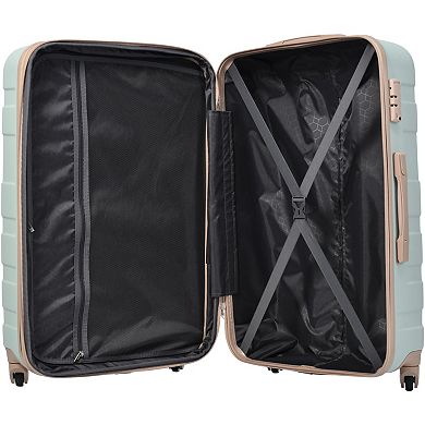 3pcs Luggage Sets 20''24''28'' Expandable Hardshell Hardside Lightweight Spinner Wheels, Tsa Lock
