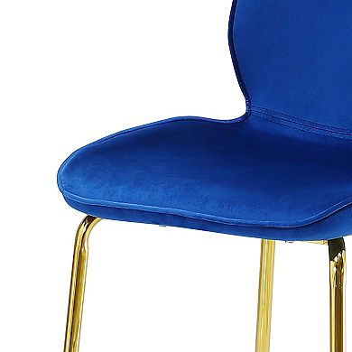 Best Master Furniture Mid-Century Velvet Upholstered Dining Side Chair (Set of 2)