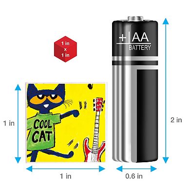PicassoTiles 12 PC Pete the Cat Magnetic Cubes, Magnetic Building Blocks Toy for Kids 3+