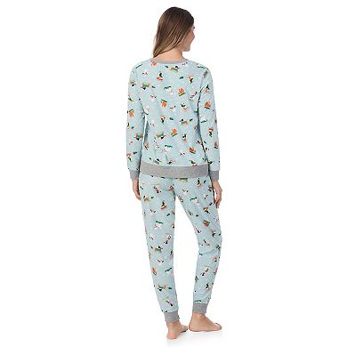 Petite Cuddl Duds® Honeycomb Fleece Pajama Top & Pajama Joggers Set