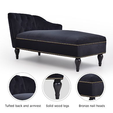 Merax Velvet Chaise Lounge