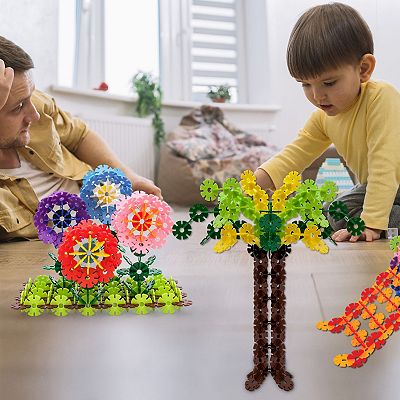 PicassoTiles 108 PC Rainbow Interlocking Plastic Disc, Building