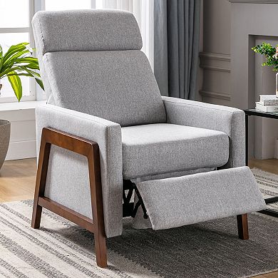 Merax Set of Two Modern Wood-framed Recliner Chair