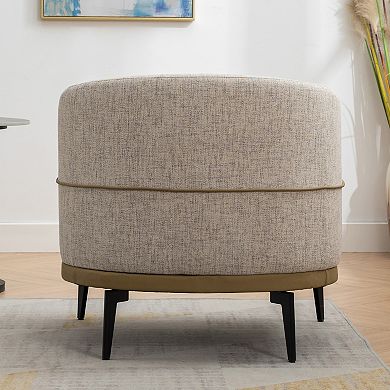 Modern Two-tone Barrel Fabric Chair