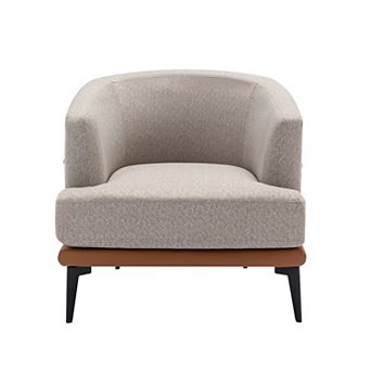 Modern Two-tone Barrel Fabric Chair