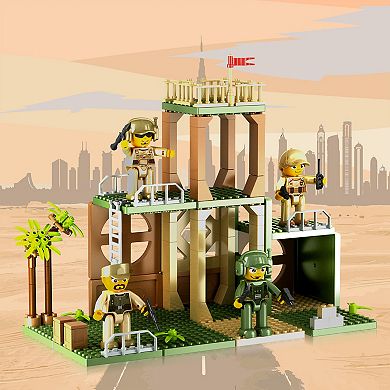 PicassoTiles 186 PC Military Combat Force Theme, Magnetic Tiles and Brick Compatible for Kids 3+