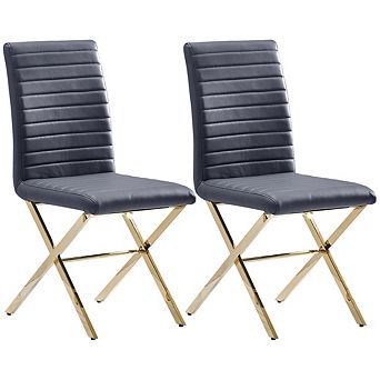 Best Master Furniture Timber 20.5" Faux Leather Dining Chair (Set of 2)