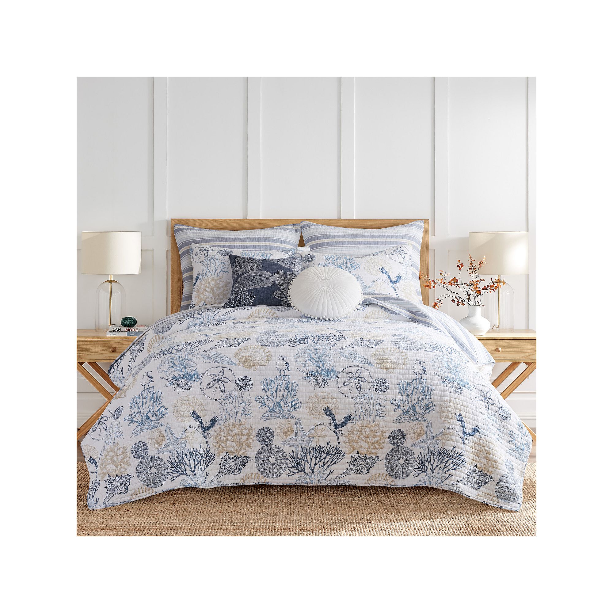 Levtex Home Serena Sea Quilt Set or Shams, Blue