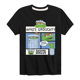 Boys 8-20 Sesame Street Who's Grouchy Graphic Tee