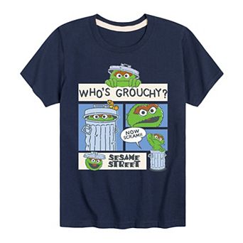 Boys 8-20 Sesame Street Who's Grouchy Graphic Tee