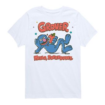 Boys 8-20 Sesame Street Grover Hello Graphic Tee