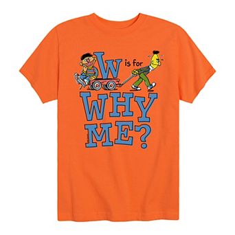 Boys 8-20 Sesame Street W Is For Why Me Graphic Tee