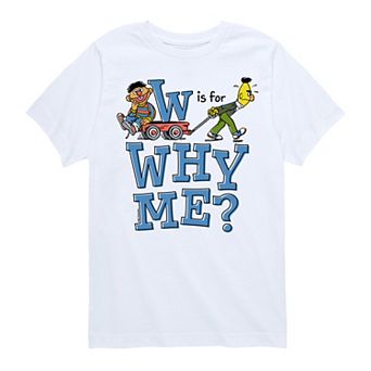 Boys 8-20 Sesame Street W Is For Why Me Graphic Tee