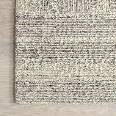ArvinOlanoXRugsUSA Deco Striped Tile Wool Blend Area Rug