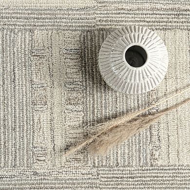 ArvinOlanoXRugsUSA Deco Striped Tile Wool Blend Area Rug