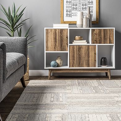RugsUSA Deco Striped Tile Wool Blend Area Rug