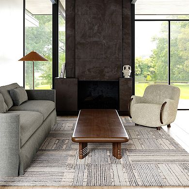 RugsUSA Deco Striped Tile Wool Blend Area Rug
