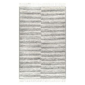 RugsUSA Marble Striped Wool Blend Area Rug