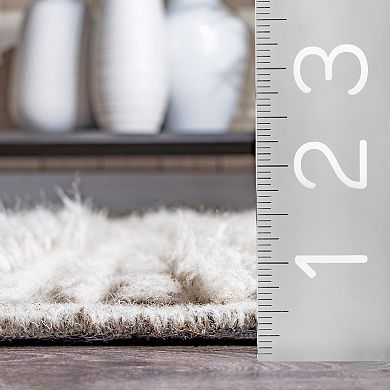 RugsUSA Marble Striped Wool Blend Area Rug