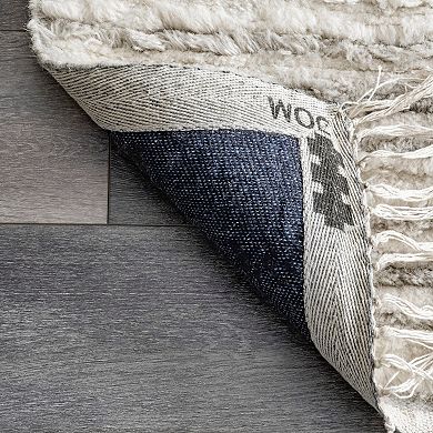 RugsUSA Marble Striped Wool Blend Area Rug