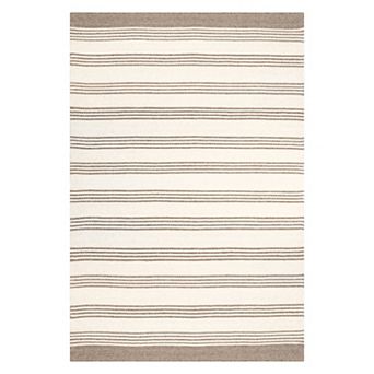 RugsUSA Sage Striped Wool Blend Area Rug