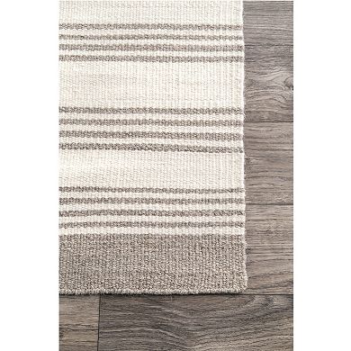 ArvinOlanoXRugsUSA Sage Striped Wool Blend Area Rug