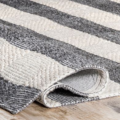 RugsUSA Sophie Striped Wool Blend Area Rug
