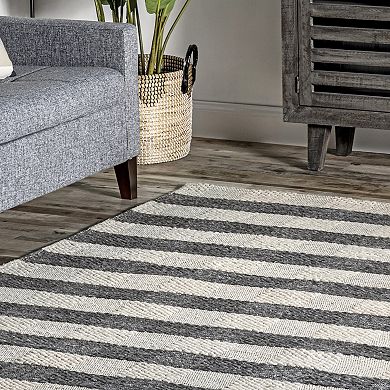 RugsUSA Sophie Striped Wool Blend Area Rug