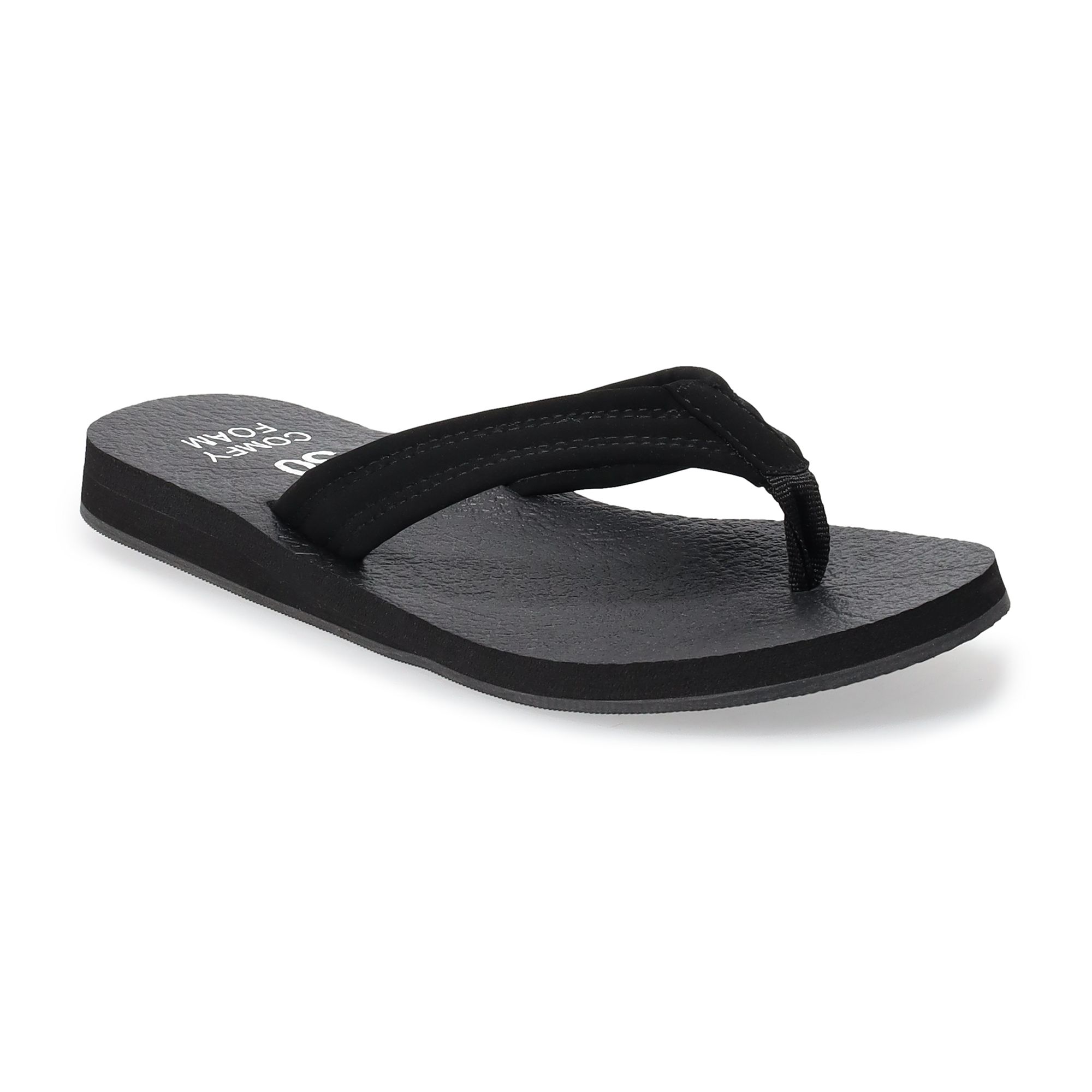 SO® Bloomfield Womens Thong Sandals, Size: 5, Black