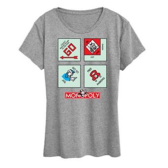 Women's Monopoly Corner Squares Graphic Tee by Hasbro