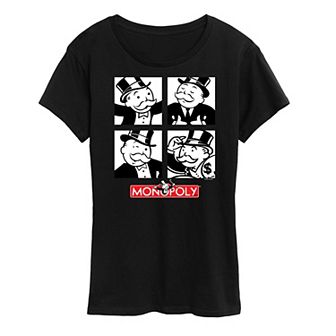 Women's Monopoly Mr. Monopoly Grid Graphic Tee by Hasbro