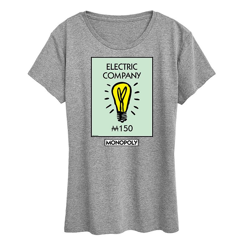 Women's Monopoly Electric Company Graphic Tee by Hasbro,
