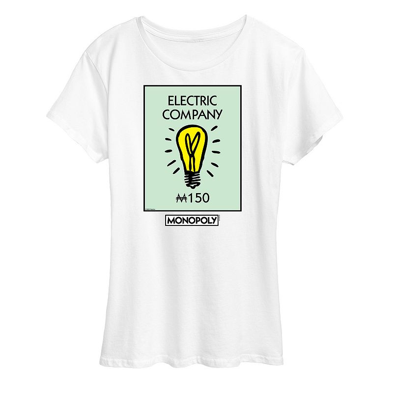 Women's Monopoly Electric Company Graphic Tee by Hasbro,