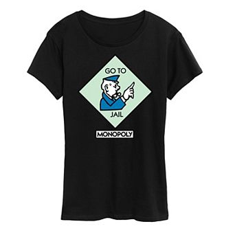 Women's Monopoly Go To Jail Square Graphic Tee by Hasbro