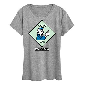 Women's Monopoly Go To Jail Square Graphic Tee by Hasbro