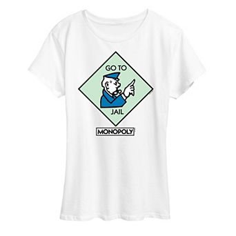 Women's Monopoly Go To Jail Square Graphic Tee by Hasbro