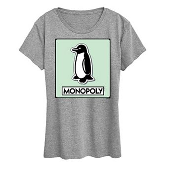 Women's Monopoly Penguin Game Token Graphic Tee by Hasbro