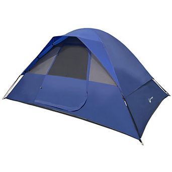 Wakeman 5 Person Camping Tent with Rain Fly & Carrying Bag