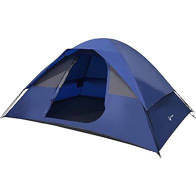 Wakeman Outdoors 5 Person Camping Tent with Rain Fly & Carrying Bag