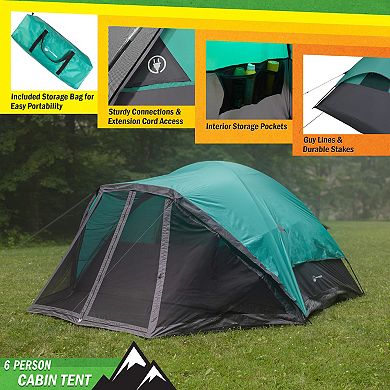 Wakeman Outdoors 6 Person Camping Tent