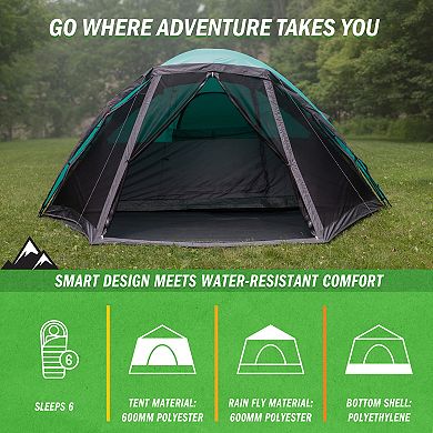 Wakeman Outdoors 6 Person Camping Tent