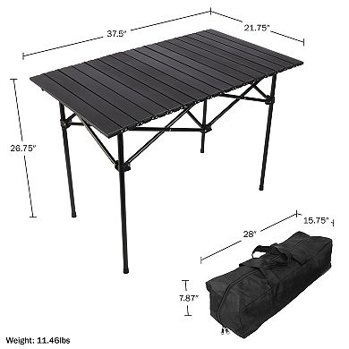 Wakeman Outdoors Storage Folding Camping Table