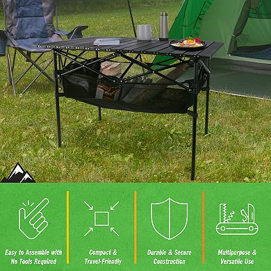 Wakeman Outdoors Storage Folding Camping Table