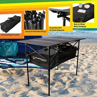 Wakeman Outdoors Storage Folding Camping Table