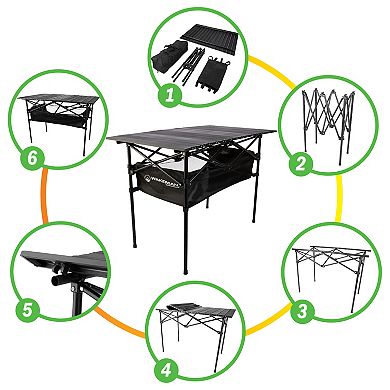 Wakeman Outdoors Storage Folding Camping Table