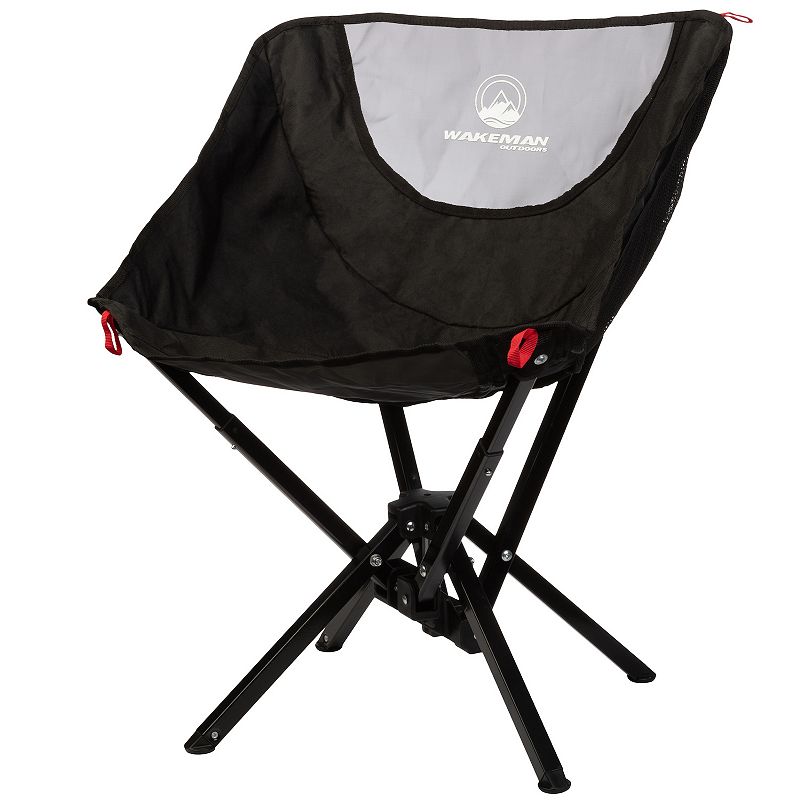 Wakeman Outdoors Camping Chair - Lightweight Backpacking Chair  Black