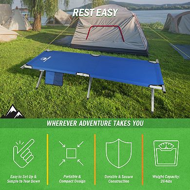 Wakeman Outdoors Portable Folding Camping Cot with Carry Bag